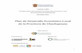 Plan de Desarrollo Económico Local de la Provincia de ... · 1 CONSULTORÍA Fortalecimiento de la Gestión del Desarrollo Económico Local de la Provincia de Chachapoyas INFORME