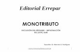 01 - Monotributo - Exclusiones - Nuevo Régimen de ... · Expositor: Dr. Marcelo D. Rodríguez MONOTRIBUTO EXCLUSIÓN DEL RÉGIMEN –IMPUGNACIÓN RG (AFIP) 3640 Editorial Errepar
