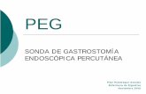 PEG - Gerencia Puertollano · INDICACIONES La PEG esta indicada en aquellos pacientes con tubo digestivo intacto, incapacitados de ingerir alimentos en cantidad y calidad suficiente,