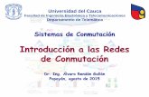 Introducción a los Sistemas de Conmutacióndtm.unicauca.edu.co/pregrado/conmutacion/transp/1-Introduccion.pdf · Introducción a las Redes de Conmutación Dr. Ing. Álvaro Rendón
