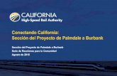 Conectando California: Sección del Proyecto de Palmdale a ... · Informe Final EIR/EIS y Aprobaciones Comentarios de Agencias y del Público Comentarios recibidos se incluyen en