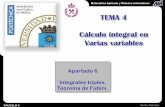 TEMA 4 Cálculo integral en Varias variables - INICIOproyectomentor-upm.wdfiles.com/local--files/apuntes-1/T4_A6_I... · CALCULO II Carlos Paredes Apartado 6 Integrales triples. Teorema