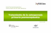 Tratamiento de la osteoporosis primaria posmenopáusica · Extraído de “Recomendaciones para la valoración y tratamiento de la osteoporosis primaria en mujeres de la Comunidad