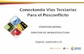 Conectando Vías Terciarias Para el Posconflictocapacitacion.aciem.org/Especiales_Comisiones/2016/Septiembre/Foro... · 89% de la red departamental ... vial participativo. •Tiempo: