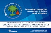 EXPERIENCIAS EN LA PRODUCCION DE COMPOST … · ACEITES MORICHAL S.A.S. JUAN MANUEL BARBOSA Reunión técnica nacional de palma de aceite Septiembre 2013 EXPERIENCIAS EN LA PRODUCCION