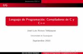 Universidad de Guanajuato - cimat.mxpepe/cursos/lenguaje_2010/slides/slide_18.pdf · Introducci on a C/C++ Historia Compiladores C C es un lenguaje de programaci on creado en 1972