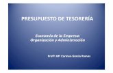 PRESUPUESTO DE TESORERÍA - diposit.ub.edudiposit.ub.edu/dspace/bitstream/2445/62865/1... · PRESUPUESTO DE TESORERÍA Economía de la Empresa: Organización y Administración Profª: