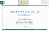 HOJAS DE CÁLCULO - personales.unican.espersonales.unican.es/corcuerp/Excel/Slides/Excel_new17_1.pdf · numérica y pueden tener múltiples raíces reales o complejas. ... Operaciones