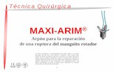 TECNICA QUIRURGICA MAXI ARIM - español - … · Refuerzo distal del manguito Surpac ...