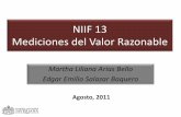 NIIF 13 – Mediciones del Valor Razonablejaveriana.edu.co/personales/hbermude/Audire/eesb(y)mlab.pdf · Aplicación del valor razonable Medición inicial o posterior de elementos
