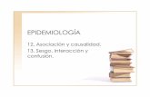 Epidemiologia 12, 13. - prevenmed.comprevenmed.com/alumnos/drlaniado/rufino/asoc_causal_sesgo.pdf · Medidas de asociación. • ¿Cómo podemos probar que una enfermedad determinada