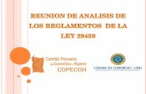 REUNION DE ANALISIS DE LOS REGLAMENTOS DE LA LEY 29459€¦ · 1. presentacion del panorama general ( sr. angel acevedo) 2. analisis de los reglamentos de la ley 29459 ( dr. david