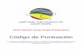Código de Puntuación - worldjumprope.orgworldjumprope.org/wp-content/uploads/2015/07/Spanish-2015-WJRF... · 5Procedimientos para Juzgar Triple ... para ayudar a proteger contra