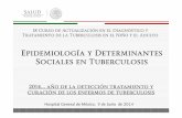 Epidemiología y Determinantes Sociales en Tuberculosis · Proyecciones Población de México 2010-2050 y estimaciones 1990-2009.-75% Incidencia TB TF -31.7% ... BAJA CALIFORNIA SUR