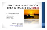 EFECTOS DE LA MEDITACIÓN PARA EL MANEJO …³n_meditación.pdf · Tibetana Budista Zen Acem ... • Las fibras de materia blanca ...
