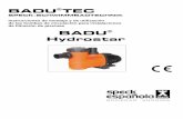 Instrucciones de montaje y de utilización de las bombas ...speck-bombas.com/documentos/Instbaduhydrostar.pdf · Hydrostar se debe utilizar exclusivamente para circulación del agua