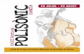 29 JULIOL - 20 AGOST - Festival Polisònic 2017 | …polisonic.gandia.org/wp-content/uploads/2016/07/PROGRAMA-POLISO… · Divendres 29 juliol - 22,30 h. Entrada lliure SAN FRANCISCO