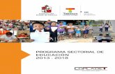 PROGRAMA SECTORIAL DE EDUCACIÓN 2013 - 2018 · Programa Sectorial de Educación 2013-2018 Primera Edición, Septiembre de 2014. ... e conformidad con lo establecido en el artículo