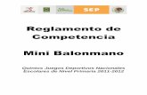 Reglamento de Competencia Mini Balonmanoconadeb.conade.gob.mx/Documentos/Eventos/Eventos_Nacionales... · Reglamento de Competencia -MINI BALONMANO- - 3 - 5. 11 Duración y Sistema