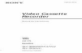 Video Cassette Recorder · 2017-02-22 · 26 Programación de canales ... la videograbadora como un TV Sony. Los botones del mando a distancia marcados con un ... Puede grabar fácilmente