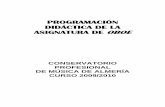 Programación oboe 09-10trimestres · programaciÓn didÁctica de la asignatura de oboe conservatorio profesional de mÚsica de almerÍa curso 2009/2010