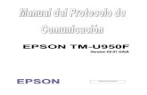 Manual de Protocolo de Comunicación (Preliminar) · Manual de Protocolo de Comunicación (Preliminar) EPSON-TM-U950F