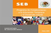 Programa de Fortalecimiento a la Educación … Proyectos Actividad... · Programa de Fortalecimiento ... • La SEP desde 1992, ... • Función de la Educación Inicial • Prácticas