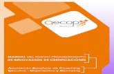 aecop.netaecop.net/wp-content/uploads/2015/01/Manual-Renovaciones... · RENOVACIÓN DE LAS CERTIFICACIONES PROFESIONALES DE LOS COACHES ... Mejora la marca personal del coach certificado