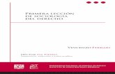 PRIMERA LECCIÓN DE SOCIOLOGÍA DEL DERECHO · Colombia, apareció en 2014); Lineamienti di sociologia del diritto. Azione giuridica e sistema normativo, Roma-Bari, Laterza, 1997;