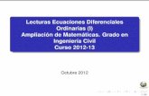 Lecturas Ecuaciones Diferenciales Ordinarias (I ...personales.unican.es/gila/LecturasODEs1_2012.pdf · Empecemos ya con conceptos básicos de ecuaciones diferenciales ordinarias ...