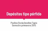 Semestre primavera 2015 Paulina Durán-Joseline Tapia · pórfidos cupríferos en explotación, 12 en el Norte de Chile y 4 en la Zona Central. Chile posee algunos de los pórfidos