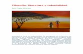 Filosofía, literatura y colonialidad · Acontecimiento lenguaje El postgrado de la Carrera de Literatura de la UMSA, ha editado y publicado un libro titulado Pensamiento de-colonial