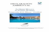 DECLARACIÓN AMBIENTAL - portbluehotels.com · PortBlue Hotels & Resorts es una compañía hotelera con grandes expectativas de crecimiento que aspira a ofrecer los más altos estándares