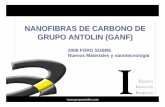 NANOFIBRAS DE CARBONO DE GRUPO ANTOLIN … · 3 Nanofibras de Carbono del Grupo Antolin (GANF): Morfología y distribución de diámetros Diameter (nm) 0 10 20 30 40 50 60 70 80 90
