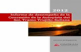 Informe de desempeño de la Concesión de la Autopista … · Gráfico N° 6: Evolución de la recaudación por estación de peaje 2009-2012.....20 Gráfico N° 7: Evolución del