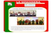 LA SEMANERA · comunicaciones@unimayor.edu.co 21 mil tapas fueron entregadas a la Policía ambiental, a Fernando Ortega Te-