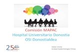 Comisión MAPAC Hospital Universitario Donostia OSI ... · Osakidetza DONOSTIA OSPITALEA HOSPITAL DONOSTIA Donostia, a 3 de octubre de 2011 De: ... ACTAS 2015 ACTAS 2016 ACTAS 2017