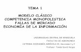 TEMA 1 MODELO CLÁSICO COMPETENCIA MONOPOLISTICA …ucv.ve/fileadmin/user_upload/facultad_agronomia/Imagenes/TEMA_1... · tema 1 modelo clÁsico competencia monopolistica fallas de