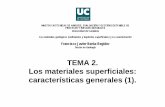 TEMA 2. Los materiales superficiales: características ... · Arcillas sensitivas. Actividad de las arcillas. 2. Propiedades de las rocas sedimentarias y de sus partículas (2) 2.1.