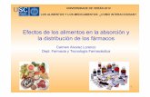 Alimentos y absorción y distribución de medicamentos C6³n y distribución de... · Efectos de los alimentos en la absorción y la distribución de los fármacos ... Sistema de