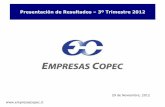 Presentación de Resultados 3º Trimestre 2012investor.empresascopec.cl/wp-content/uploads/2014/02/file_41... · • Arauco disminuyó su utilidad por el alza en la tasa de impuesto