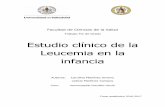 ESTUDIO CLINICO DE LA LEUCEMIA EN LA INFANCIAuvadoc.uva.es/bitstream/10324/24226/1/TFG-M-M783.pdf · En el hemograma es frecuente el hallazgo combinado de anemia y trombopenia con