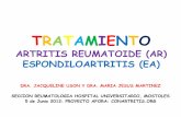 ARTRITIS REUMATOIDE (AR) ESPONDILOARTRITIS …usonreumatologia.com/documentos/Tratamiento Artritis Reumatoide... · tratamiento artritis reumatoide (ar) espondiloartritis (ea) dra.