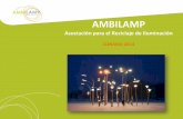 AMBILAMP - Fundación Conama · para colaborar en la Sostenibilidad del planeta. .- Reducción de consumo energético. .- Reducción de contaminación. ... para contener los vapores