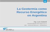 La Geotermia como Recurso Energético en Argentina · permitiendo definir un blanco geotermal de una extensión de 200 km2 con un ... La instalación, en 1988, de una central de tipo
