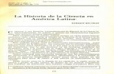 La Historia de la Ciencia en América Latina- · Mariano Beristain y Souza escribió la monumental Biblioteca Hispano Americana Septentrional (18 16-182 1). valiosa e indispensable