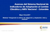 Mayo 10 de 2017 Webinar Integrando la métrica de ...ledslac.org/wp-content/uploads/2017/05/Indicadores-y-MRV-Colombia... · Plan Integral de Cambio Climático 0 1 Total 10 1 ...