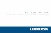 LISTA DE PRECIOS - ferreteriareforma.com.mxferreteriareforma.com.mx/ACTUALIZADAS/LISTA-DE-PRECIOS-URREA... · experiencia en el desarrollo de soluciones hidráulicas, grifería y