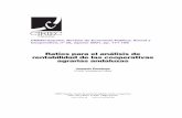 Ratios para el análisis de rentabilidad de las … · Ratios pour l'analyse de rentabilité des coopératives agricoles andalouses L'auteur adapte à la législation coopérative