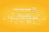 Guía Rápida BRIDGE TXT ESCRITORIO - factureya.com · TTexto, sirve para asentar el código postal en donde se da la ubicación ... F actu rC édito Opcional, en caso de no indicarlo